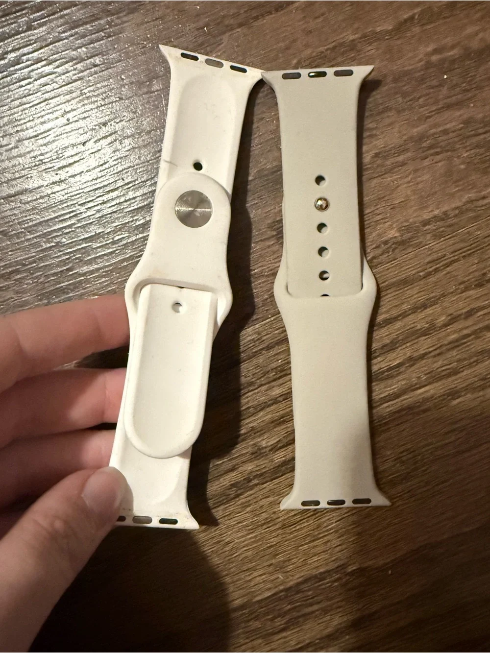 Apple Watch Silicone Watch Bands for Smartwatches - Light Beige/Off-White